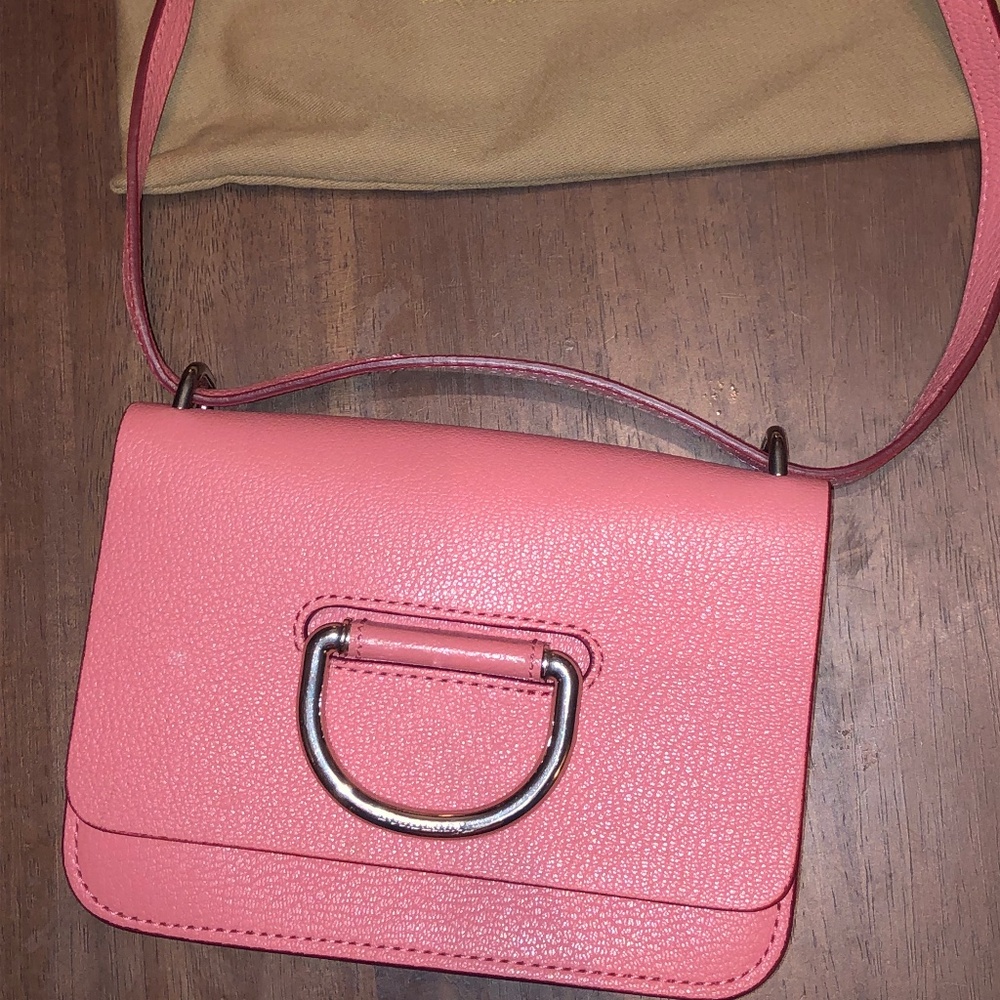 Burberry D-Ring Crossbody Bag in Mini- Grained Goat Leather